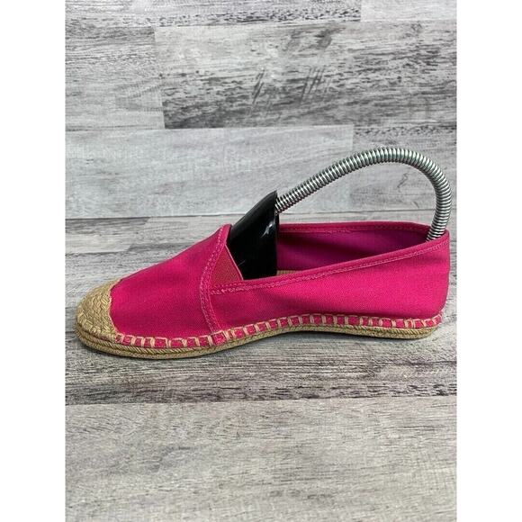 Mia Girls Size 5 Pink Canvas Espadrilles With Braided Jute Trim & Rubber Soles - Picture 5 of 8